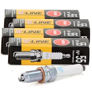 4x NGK 97124 Zündkerze V-Line 55 für AUDI A3 Q3 SEAT SKODA VW Golf 7 1.2 1.4 TSI