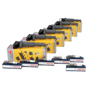 6x NGK Z&uuml;ndspule + 6x BOSCH Z&uuml;ndkerze f&uuml;r BMW 3er E90-93 5er E60 E61 F10 F11 E63 N52 N53