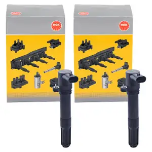 2x NGK 48061 U5018 Z&uuml;ndspule f&uuml;r FIAT 500 500L Ducato 250 Panda Punto Stilo Tipo 0.9 1.4