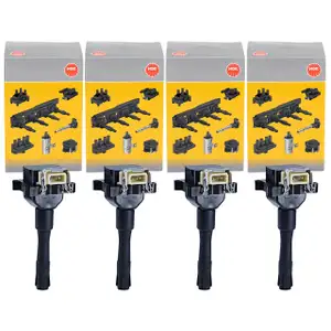 4x NGK 48036 U5012 Z&uuml;ndspule f&uuml;r BMW 3er E36/Coupe 318is M42 B18 140 PS bis 09.1993