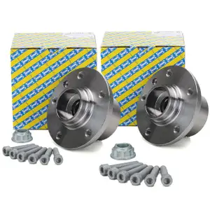 2x SNR R154.58 Radlagersatz f&uuml;r VW Multivan Transporter T5 T6 vorne/hinten