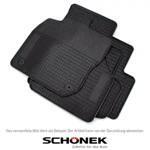 SCHÖNEK Gummimatten Gummifußmatten für AUDI A2 8Z0 02.2000-08.2005 4-teilig