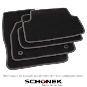 SCHÖNEK Veloursmatten Textilmatten Fußmatten für SKODA Octavia 3 5E Combi 05.2013 4-teilig