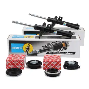 2x BILSTEIN B4 Sto&szlig;d&auml;mpfer + febi Domlager f&uuml;r SKODA Octavia 3 VW Golf 7 vorne