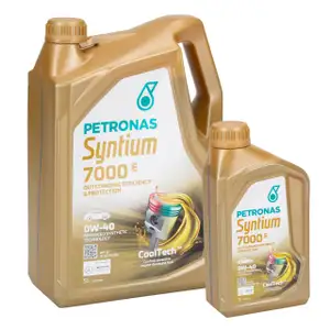 6L 6 Liter PETRONAS Syntium 7000 E 0W-40 Motor&ouml;l &Ouml;l f&uuml;r BMW LL-01 MB 229.5 VW 502/505.00