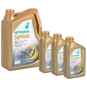 8L 8 Liter PETRONAS Syntium 5000 CP 5W-30 Motor&ouml;l &Ouml;l f&uuml;r MB 229.51/52 PSA B712290 Renault