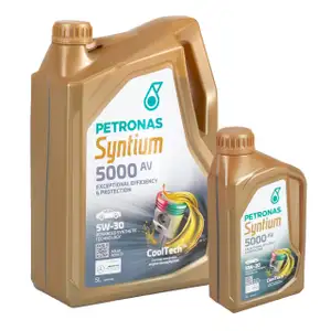 6L 6 Liter PETRONAS Syntium 5000 AV 5W-30 Motor&ouml;l &Ouml;l f&uuml;r MB 229.51/52 504/507.00 BMW LL-04