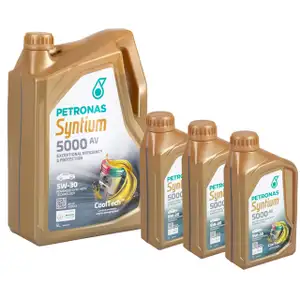 8L 8 Liter PETRONAS Syntium 5000 AV 5W-30 Motor&ouml;l &Ouml;l f&uuml;r MB 229.51/52 504/507.00 BMW LL-04