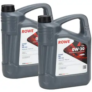 10L 10 Liter ROWE SYNT RS HC-C2 0W-30 Motor&ouml;l &Ouml;l ACEA C2 f&uuml;r PSA B712312 9.55535-DS1/GS1