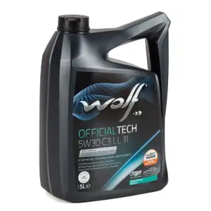 5L 5 Liter WOLF OFFICIALTECH 5W30 C3 LL 3 Motor&ouml;l f&uuml;r BMW LL04 MB 229.51/52 VW 504/507.00