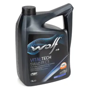 5L 5 Liter WOLF VITALTECH 5W40 PI C3 Motor&ouml;l &Ouml;l f&uuml;r BMW LL-04 dexos2 MB 229.51 505.00/01