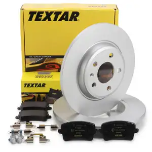TEXTAR Bremsscheiben + Bremsbel&auml;ge f&uuml;r AUDI A4 B8 A5 8T 8F Q5 8RB PR-1KW/2EH hinten