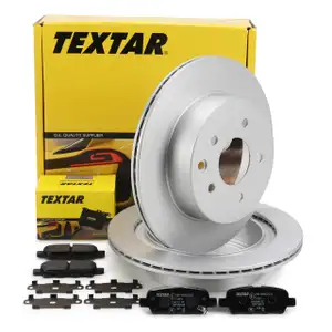 TEXTAR Bremsscheiben + Bremsbel&auml;ge f&uuml;r NISSAN Qashqai 1 X-Trail 1 2 RENAULT 1 hinten