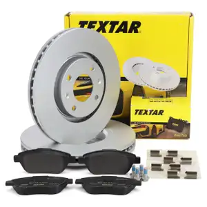 TEXTAR Bremsscheiben Bel&auml;ge f&uuml;r CITROEN Berlingo C3 1 C4 1 PEUGEOT 1007 207 mit ESP vorne
