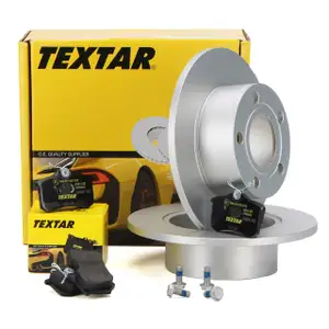 TEXTAR Bremsscheiben + Beläge für AUDI A6 C5 SKODA Superb 1 VW Passat B5 hinten