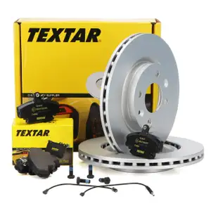 TEXTAR Bremsscheiben + Bel&auml;ge f&uuml;r RENAULT Clio 1 2 Megane 1 Twingo 1 2 vorne