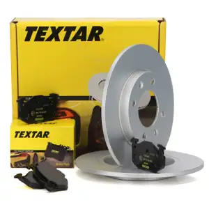 TEXTAR Bremsscheiben + Bel&auml;ge f&uuml;r CITROEN Saxo Xsara ZX PEUGEOT 106 2 206 306 hinten