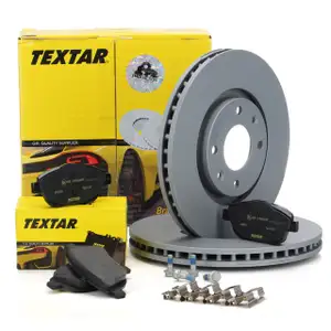 TEXTAR Bremsscheiben + Beläge für OPEL Corsa F Crossland 10 PEUGEOT 2008 1 2 vorne