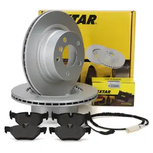 TEXTAR Bremsscheiben + Bel&auml;ge + Sensor f&uuml;r BMW E82 118-128i 118d 120d bis 02.2010 hinten
