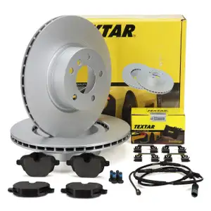 TEXTAR Bremsscheiben + Bremsbel&auml;ge + Sensor f&uuml;r BMW X3 F25 X4 20-35i M40i 18-35d hinten