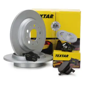 TEXTAR Bremsscheiben + Bremsbel&auml;ge f&uuml;r VOLVO S60 1 S80 1 V70 2 hinten