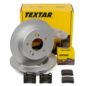 TEXTAR Brake Discs + Pads for Mercedes C-Class W202 Sedan (Rear)
