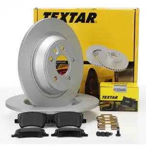 TEXTAR Bremsscheiben + Bremsbel&auml;ge f&uuml;r FORD Galaxy S-Max WA6 hinten