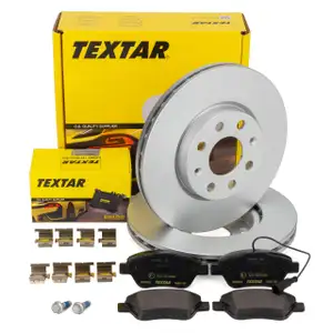 TEXTAR Bremsscheiben + Bel&auml;ge + Wako f&uuml;r FIAT Punto 199_ 0.9-1.4 1.3 D vorne