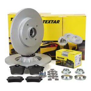 TEXTAR Bremsscheiben + Radlager + Bel&auml;ge f&uuml;r CITROEN Berlingo PEUGEOT 308 1 Partner hinten