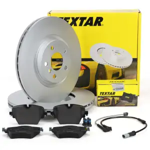TEXTAR Bremsscheiben + Bel&auml;ge + Sensor f&uuml;r BMW F40 F44/45/46 X1 F48 ohne M-Technik vorne