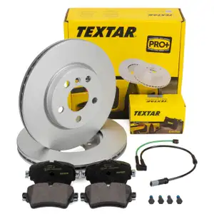 TEXTAR Bremsscheiben + Beläge Sensor für BMW 2er F45 F46 X2 F39 MINI F54 F60 07.2019 vorne