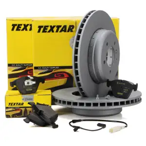 TEXTAR Bremsscheiben + Beläge + Wako für BMW 5er E60 E61 535-550i 6er E63 630/640i vorne