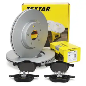 TEXTAR Bremsscheiben + Bel&auml;ge f&uuml;r FORD Grand/C-Max 1 2 Focus 2 3 Kuga 1 vorne