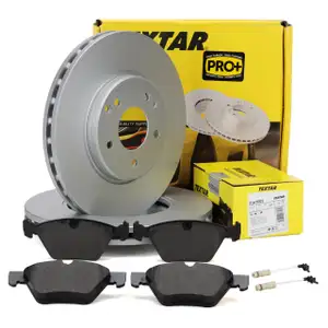 TEXTAR Bremsscheiben + Bel&auml;ge + Wako f&uuml;r MERCEDES E-Klasse W210 S210 CLK A208 C208 vorne