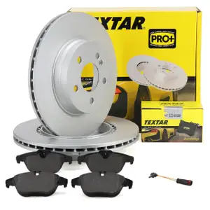 TEXTAR Bremsscheiben + Bremsbel&auml;ge + Sensor f&uuml;r MERCEDES W204 C204 S204 A207 C207 hinten