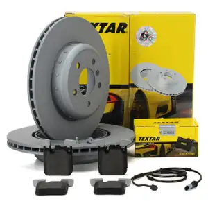 TEXTAR Bremsscheiben + Bel&auml;ge + Wako f&uuml;r BMW 3er F30 F31 F34 4er F32 F33 F36 hinten