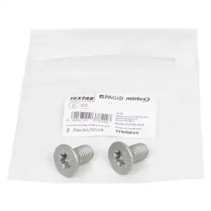 2x TEXTAR TPM0010 Schraube Bremsscheibe M10x15 Länge 19mm für MINI R50-59 vorne/hinten