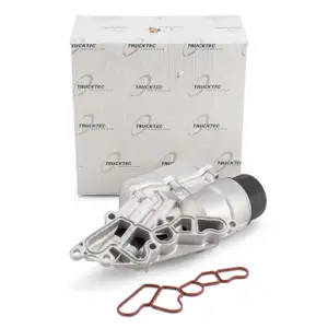 TRUCKTEC Ölfiltergehäuse Ölkühler für MERCEDES W203 S203 W204 W212 W639 X164 M272 M273