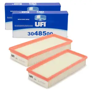 2x UFI 30.485.00 Air Filter for Mercedes W205, W463, 10/C253, W222, AMG, M176, M177, 1770940004
