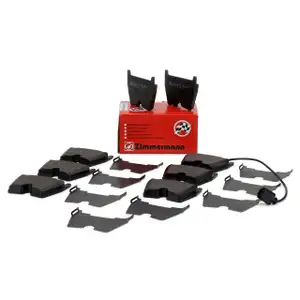 ZIMMERMANN Bremsbel&auml;ge + Warnkontaktsensor f&uuml;r AUDI RS3 8V RSQ3 8U TTRS FV vorne