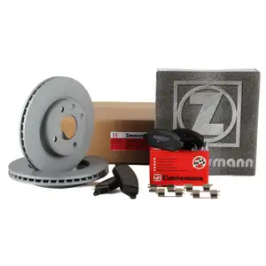 ZIMMERMANN Bremsscheiben + Bel&auml;ge f&uuml;r OPEL Karl C16 1.0/LPG vorne
