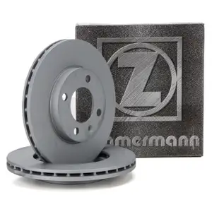 ZIMMERMANN Bremsscheiben Satz f&uuml;r VW Golf 1 2 3 Passat Vento AUDI 80 B1 B2 vorne