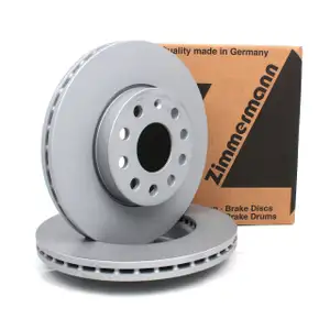 ZIMMERMANN Bremsscheiben Satz f&uuml;r SEAT Leon 5F SKODA Octavia 3 VW Golf 7 vorne