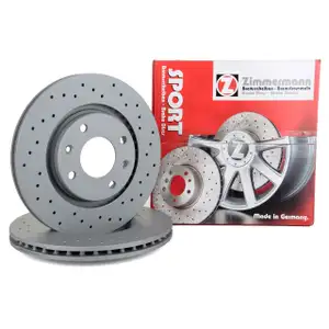 Zimmermann SPORT Bremsscheiben Satz f&uuml;r CITROEN C2 C3 C4 C5 PEUGEOT 206 207 208 301 vorne