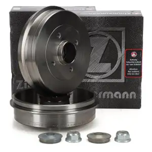 ZIMMERMANN Bremstrommeln + Radlager Satz f&uuml;r RENAULT Twingo 2 1.2 1.5 dCi hinten