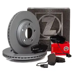 ZIMMERMANN Bremsscheiben + Bel&auml;ge + Wako f&uuml;r AUDI A4 B5 B6 B7 VW Passat B5 vorne