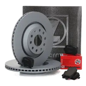 ZIMMERMANN Bremsscheiben + Beläge für AUDI S3 RS3 3.2 V6 VW Golf 5 GTI/R32 hinten