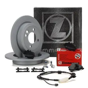ZIMMERMANN Bremsscheiben + Beläge + Wako für MINI R56 R57 One Cooper Works 08.2010 hinten