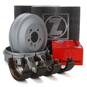ZIMMERMANN Bremstrommeln + Bremsbacken f&uuml;r VW Amarok 2.0 TSI 2.0/3.0 TDI PR-2E3 hinten