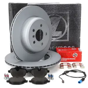 ZIMMERMANN Bremsscheiben + Bremsbel&auml;ge + Sensor f&uuml;r BMW X3 G01 X4 ohne M-Technik hinten